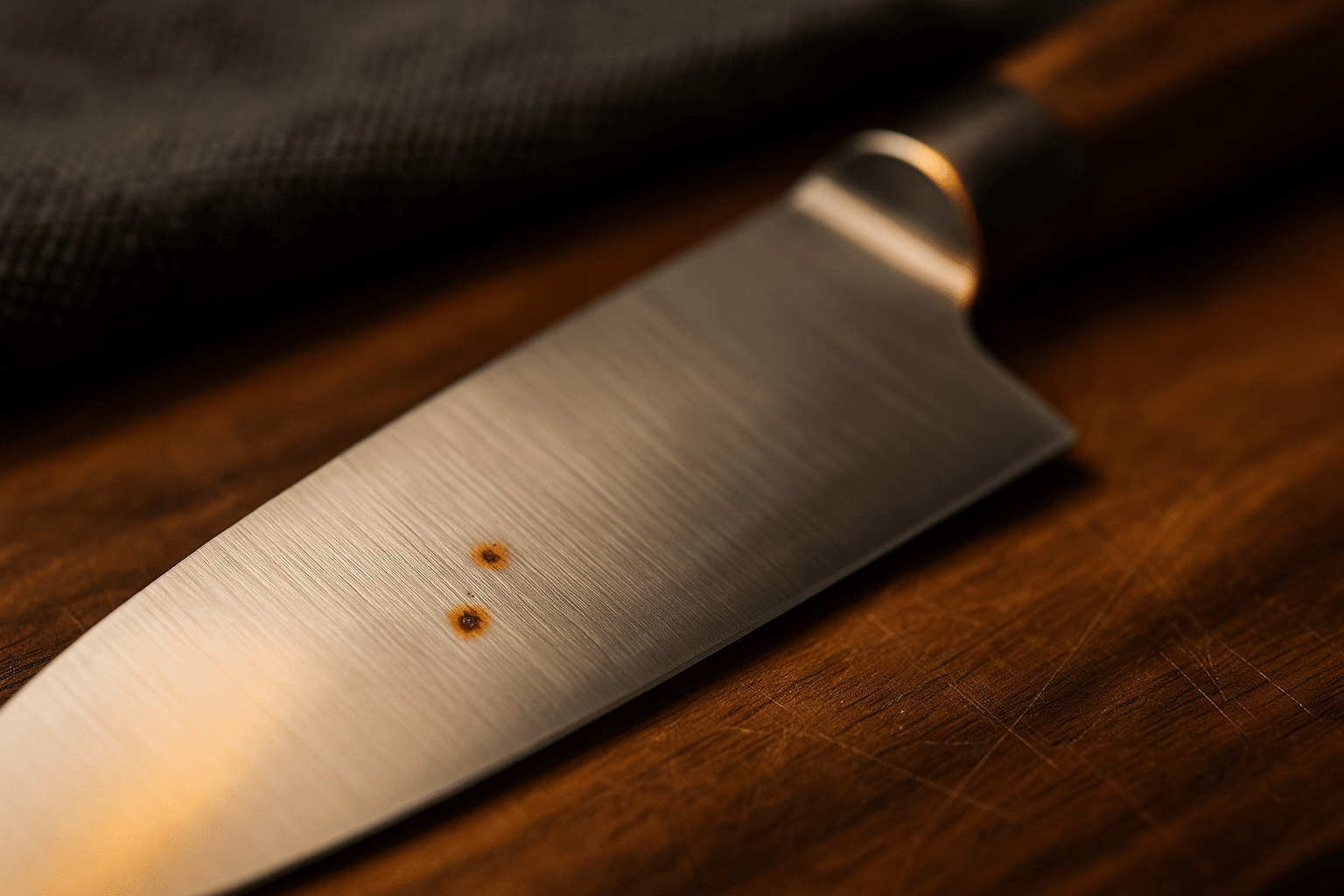 Help! Roest op mijn keukenmes?