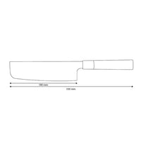 Shinrai Knives - Takumi Kaza Damascus Nakiri Messer 18 cm