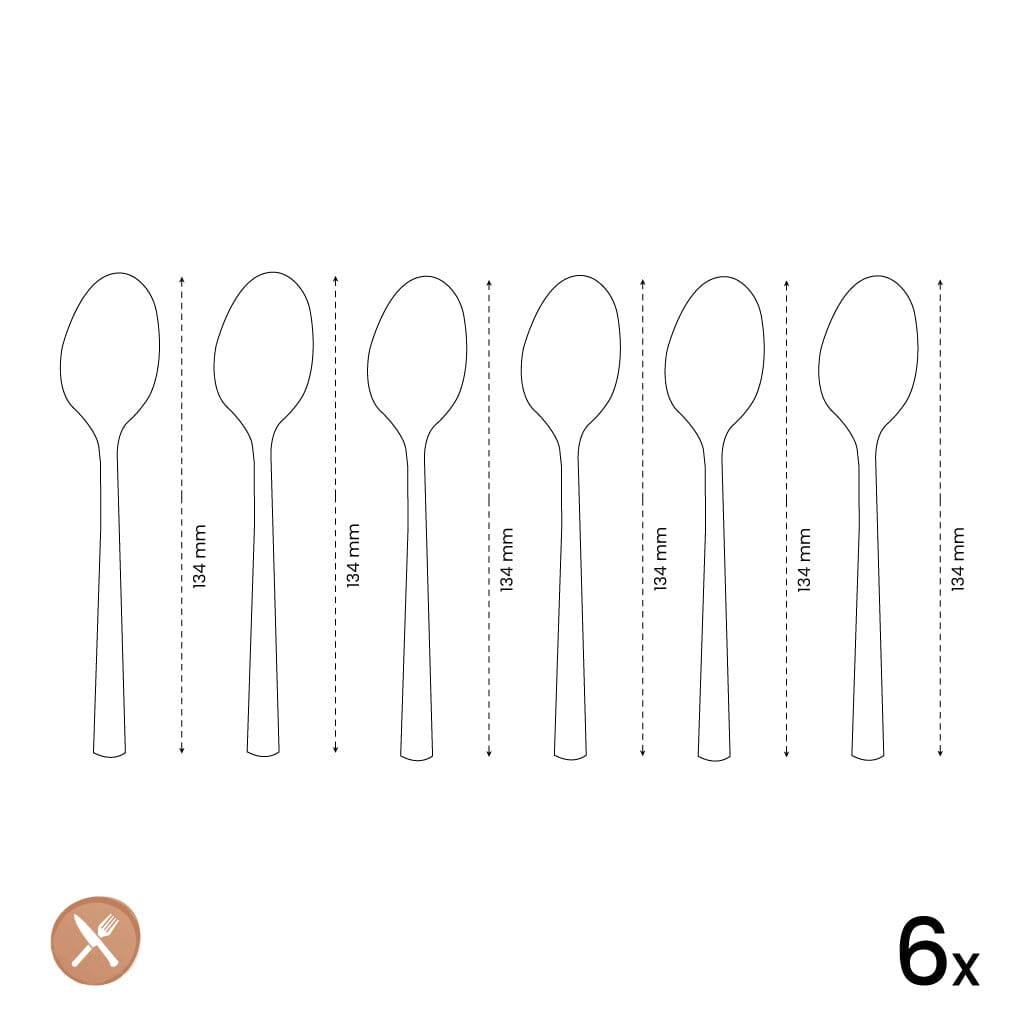 Amefa - Felicity 6 Koffielepels - Champagne Koffielepels Amefa