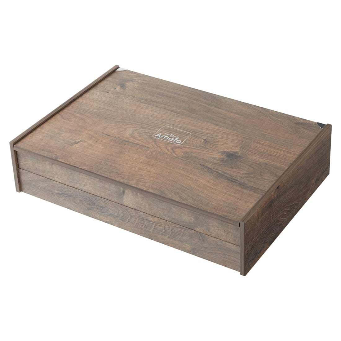 Amefa - Oxford - Coffret de couverts 24 pièces pour 6 personnes, finition or brillant PVD, présenté dans un coffret de luxe.