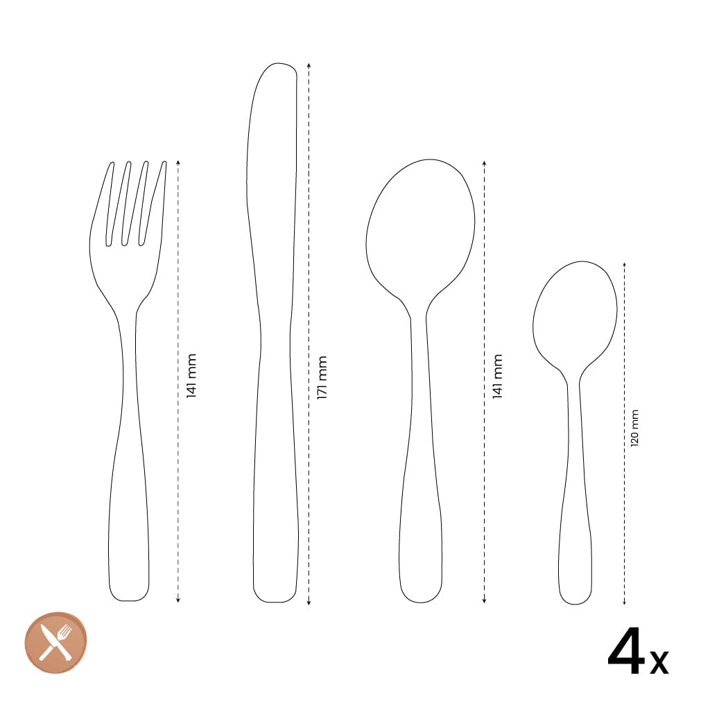 Amefa - Safari 4-delig Kinderbestek Kinderbestek Amefa