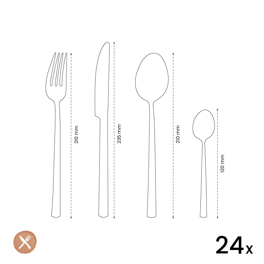Amefa - Ventura 24-delige Bestekset - Zilver Bestekset Amefa