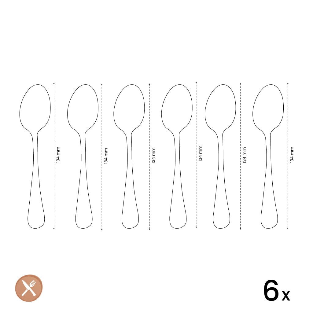 Amefa - Ventura 6 Koffielepels - Mat Zilver Koffielepels Amefa