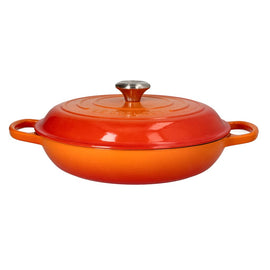 Bratpfanne Le Creuset Campagnard Orange-Rot 26 cm Braadpan Le Creuset Campagnard Oranjerood 26 cm Braadpan Le Creuset