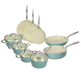 Cook & Pan - Go Blue Pfannenset 9-teilig Cook & Pan - Go Blue Pannenset 9-delig Pannenset Cook & Pan
