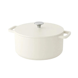 Cocotte en fonte ivoire Cook & Pan - Go 24 cm - 4 litres Cook & Pan - Go Ivory Gietijzeren Braadpan 24 cm - 4 liter Braadpan Cook & Pan