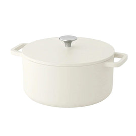 Cocotte en fonte ivoire Cook & Pan - Go 28 cm - 6,5 litres Cook & Pan - Go Ivory Gietijzeren Braadpan 28 cm - 6.5 liter Braadpan Cook & Pan