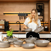 Ensemble de 3 poêles à frire Cook & Pan - Taupe of Mind