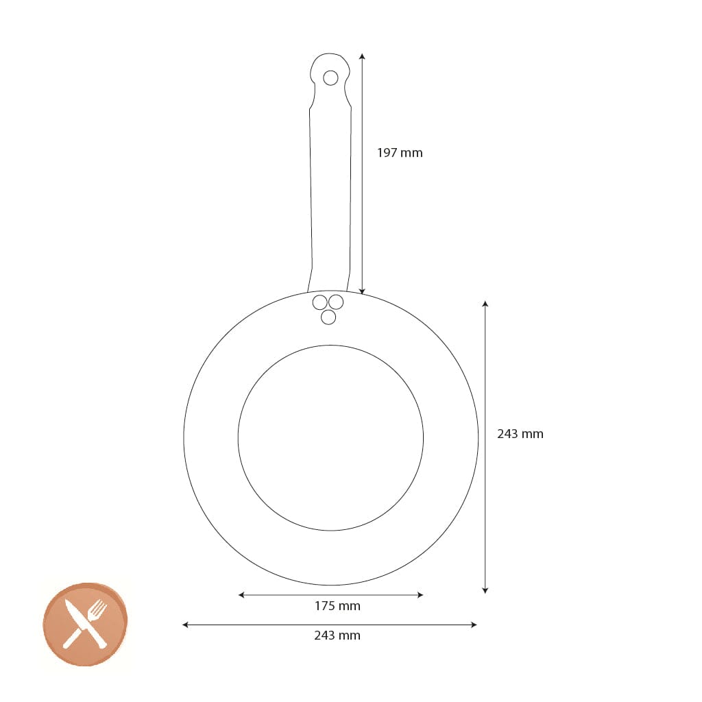 DeBuyer - Koekenpan Mineral B 24cm Koekenpan DeBuyer