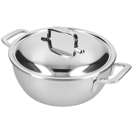 Demeyere - Intense 5 Konischer Bratentopf 24 cm mit Deckel Demeyere - Intense 5 Conische sudderpan 24 cm met deksel Braadpan Demeyere