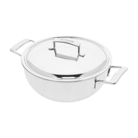 Demeyere - Silver 7 Konischer Schmortopf 24 cm mit Deckel Demeyere - Silver 7 Conische sudderpan 24 cm met dubbelwandig deksel Braadpan Demeyere