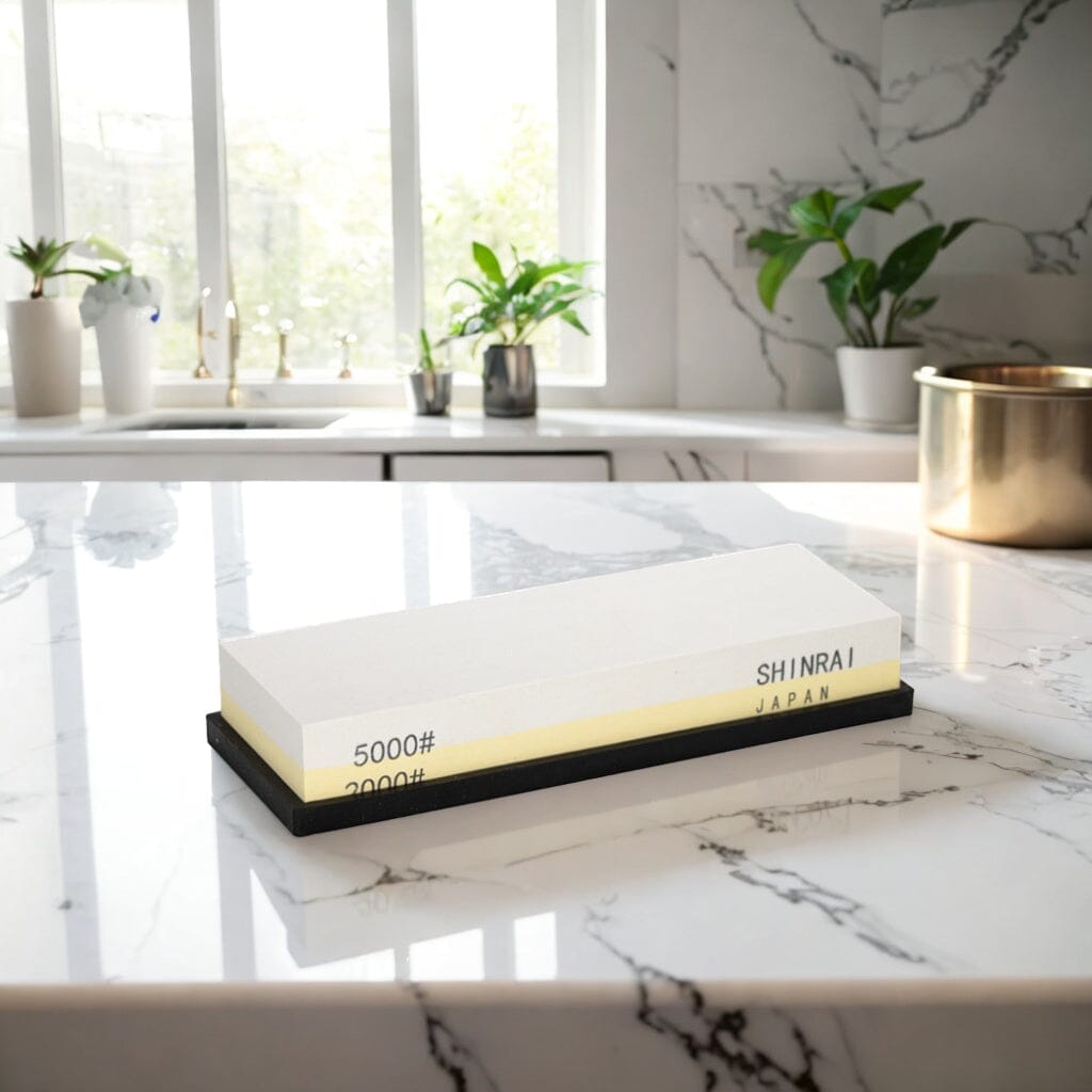 Epoxy Sapphire 3-delige messenset - Combideal XL Messenset met Slijpsteen Shinrai Japan