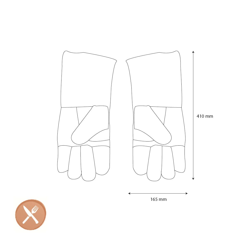 GEFU - Barbecuehandschoenen BBQ, suède leer BBQ handschoen GEFU