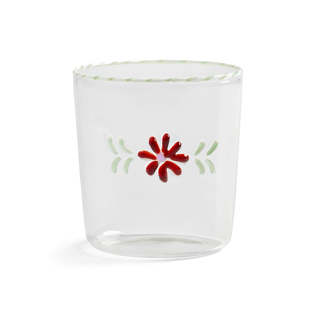 &Klevering - Glas flora rood set van 2 Drinkglazen &Klevering