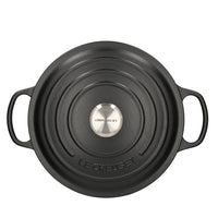 Le Creuset - Braadpan Signature rond Mat Zwart 28cm 6,7l (zwart interieur) Le Creuset