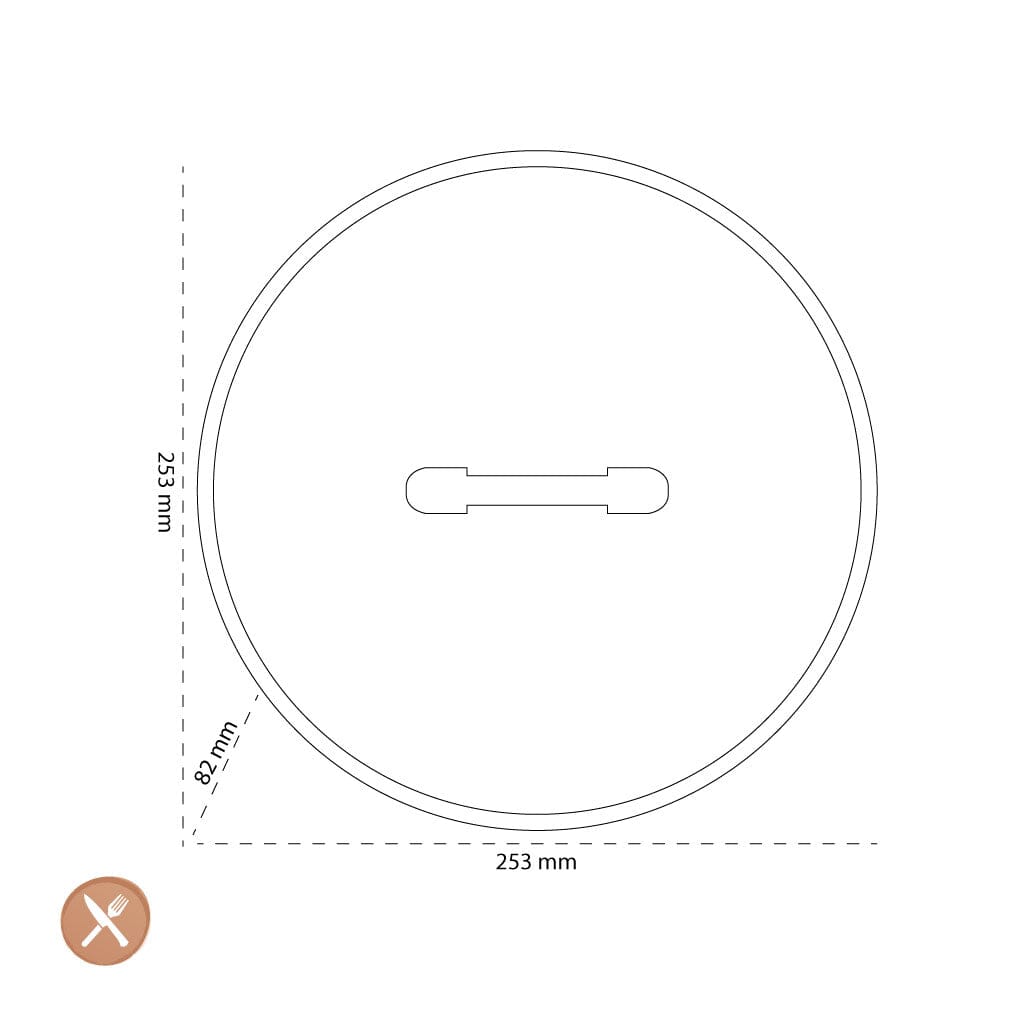 Le Creuset - Glazen Deksel passend op gietijzer en anti-aanbak 24cm Pannendeksel Le Creuset