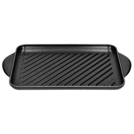 Le Creuset - Grillplatte Signature Rechteckig Matt Schwarz 32cm Le Creuset - Grillplaat Signature rechthoekig Mat Zwart 32cm Grillplaat Le Creuset