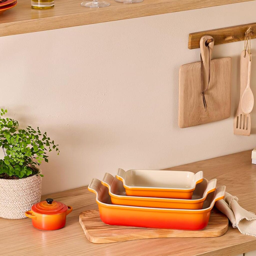 Le Creuset - Heritage Ovenschaal rechthoekig Oranjerood 26 x 19 cm Ovenschaal Le Creuset