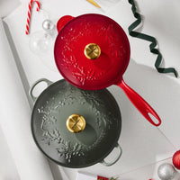 Le Creuset - Casserole Holly Collection ø 21 cm en fonte Rouge Casserole Le Creuset