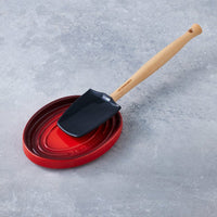 Le Creuset - Porte-cuillères ovale rouge cerise 15 cm, porte-ustensiles de cuisine Le Creuset