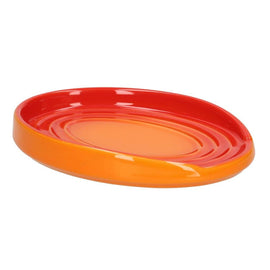 LeCreuset - Löffelhalter oval Orange-rot 15cm Le Creuset - Lepelhouder ovaal Oranjerood 15cm Lepelhouder Le Creuset