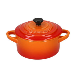 LeCreuset - Mini-Braten-/ Schmortopf Orangerot 10cm 0,2l Le Creuset - Mini-Braadpan Oranjerood 10cm 0,2l Braadpan Le Creuset