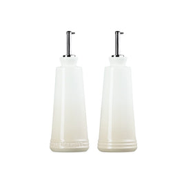 LeCreuset - Öl- und Essig-Set Baiser 20x9cm 0,3l Le Creuset - Olie- en Azijnset Meringue 20x9cm 0,3l - 2 stuks Olie en azijnstel Le Creuset