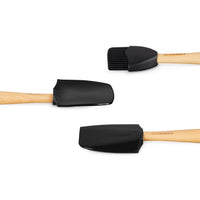 Le Creuset - Premium spatelset 3-delig Ebbenzwart Spatelset Le Creuset