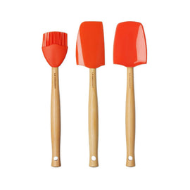Le Creuset - Ensemble de spatules haut de gamme 3 pièces Orange-rouge Bezig met laden...