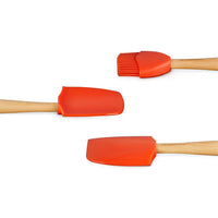 Le Creuset - Premium spatelset 3-delig Oranjerood Spatelset Le Creuset