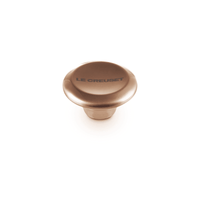 Bouton Le Creuset en acier inoxydable, rond, couleur cuivre, 6 cm