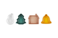 Le creuset - Schaaltjes Kerst Set van 4 in Aardewerk Schalen Le Creuset