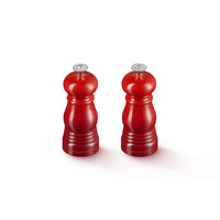 Le Creuset - Set van 2 Kleine Molens Kersenrood 11cm Peper- en Zoutmolen set Le Creuset