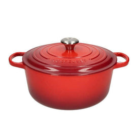 Le Creuset - Braten- / Schmorpfanne Signature rund Kirschrot 20cm 2,4l Le Creuset - Signature Braadpan Kersenrood 20 cm Braadpan Le Creuset