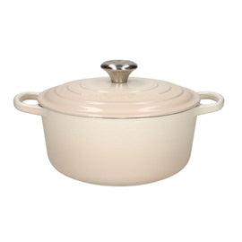 Le Creuset - Braten- / Schmorpfanne Signature rund Meringue 20 cm 2,4 l Le Creuset - Signature Braadpan Meringue 20 cm Braadpan Le Creuset