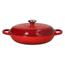Le Creuset - Campagnard Kirschrot 26 cm Le Creuset - Signature Campagnard Braadpan Kersenrood 26 cm Braadpan Le Creuset