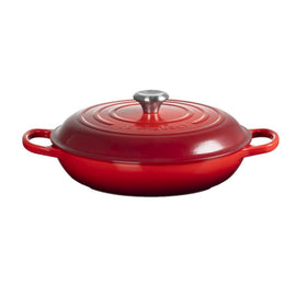Le Creuset - Campagnard Kirschrot 30cm 3,5l Le Creuset - Signature Campagnard Braadpan Kersenrood 30 cm Braadpan Le Creuset