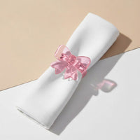 Lepelclub - Servetringen Bow - Roze - Set Van 4 LepelClub