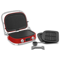 Smeg - Multifunktionsgrill | Rot | 50er Jahre | Kontaktgrill