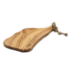 OVAL - Servierbrett aus reinem Olivenholz Rustique 45 - 20 cm Oval - Olijfhouten Serveerplank Rustique met handvat 40-45 cm Oval Kitchenware