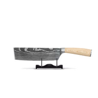 Shinrai Knives - Akari Damascus Print 6-delige Messenset + Messenblok Cito Enkelzijdig Messenset met blok Shinrai Knives