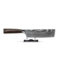Shinrai Knives - Damascus Print Nakiri mes 18 cm Nakirimes Shinrai Knives