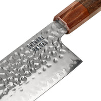 Shinrai Knives - Kigami Exclusive Damascus Nakiri mes 18 cm Nakirimes Shinrai Knives