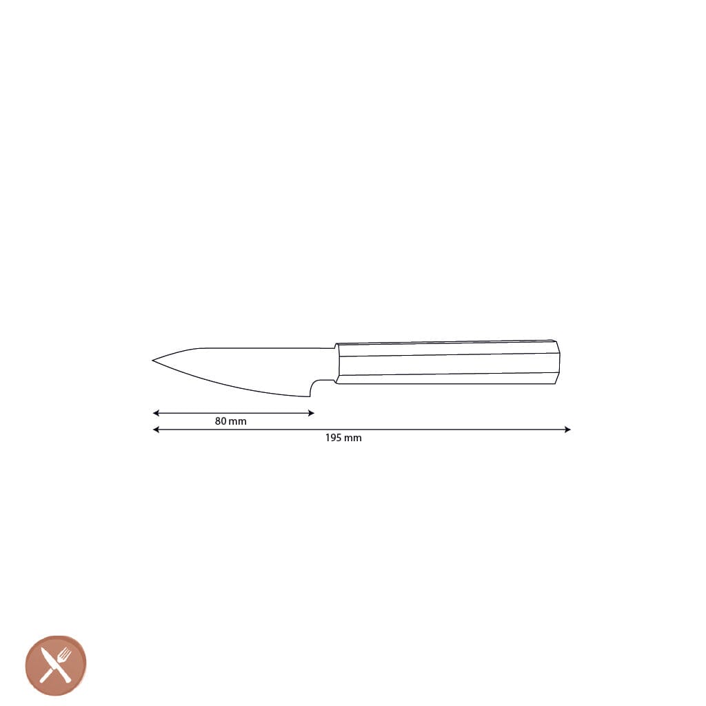 Couteaux Shinrai - Couteau d'office Damas exclusif Kigami 8 cm Couteau d'office Couteaux Shinrai