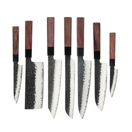 Shinrai Knives - Kurayami 7-teiliges Damastmesserset Shinrai Knives - Kurayami 7-delige Damascus Messenset Messenset Shinrai Knives