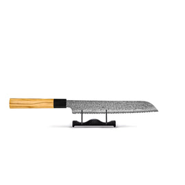 Shinrai Knives - Takumi Kaza Damascus Brotmesser 20 cm Shinrai Knives - Takumi Kaza 3-delige Damascus Messenset - Koksmes + Broodmes + Schilmes Messenset Shinrai Knives