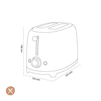 Smeg - Broodroosters | Pastelblauw | Jaren 50 | Toaster 2x2 Broodrooster Smeg
