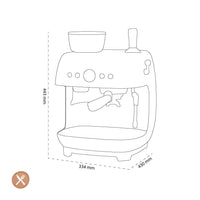 Smeg - Espressomachine | Pastelblauw | Jaren 50 | Handmatige espressomachine met geïntegreerde bonenmaler Handmatige Espressomachine Smeg