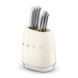 SMEG - Bloc à couteaux avec 6 couteaux Crème Bezig met laden...