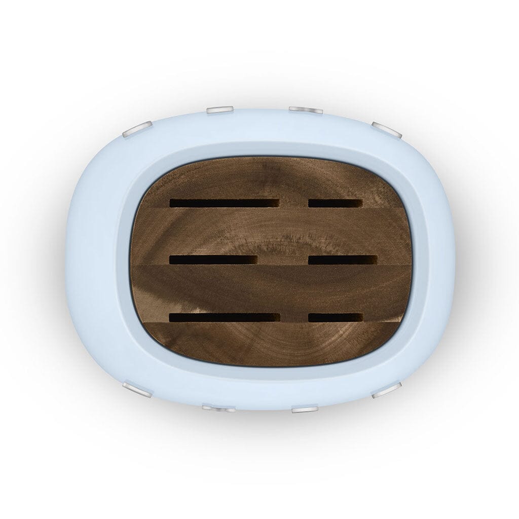 SMEG - Messenblok met 6 messen Pastelblauw Messenset met blok Smeg